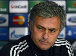 'Mou' no se atreve a dar un pronóstico del duelo ante los 'Red Devils'. AFP /