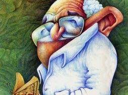 Una caricatura de Gabriel García Márquez a cargo del caricaturista Omar Figueroa Turcios. EFE /