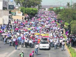 Chiapas. Maestros de la CNTE marcharon en Tuxtla Gutiérrez. NTX /