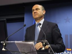 El ministro de Economía y Competitividad, Luis de Guindos, en rueda de prensa. EFE /