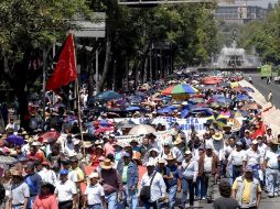 Debido a la marcha de los integrantes de la CNTE, el servicio de las Líneas 1, 3 y 4 del Metrobús se ve afectado. ARCHIVO /