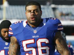 Merriman concluye su paso por la NFL con 45.5 capturas de por vida en 75 partidos. AP /