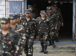 Soldados destinados a operaciones de las fuerzas de paz de la ONU asisten a una clase durante su entrenamiento. EFE /
