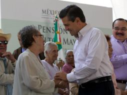 El Mandatario destaca que el programa es para adultos mayores a 65 años. ESPECIAL /