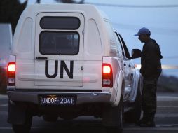 La entrega de los Cascos Azules retenidos se llevó a cabo en la frontera con Jordania. ARCHIVO /