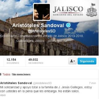 Funcionarios de Jalisco lamentan muerte de Gallegos Álvarez