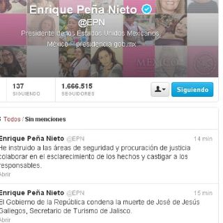 Peña Nieto condena el asesinato de Gallegos Álvarez