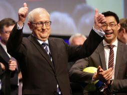 A sus 67 años, el político alemán es reelegido como canciller con el 85.17 % de los votos. AFP /