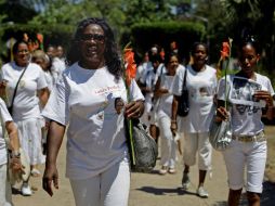 Las Damas de Blanco y Soler (c) realizan como todos los años la tradicional ''marcha silenciosa'' ARCHIVO /