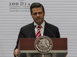 Por la mañana, el Presidente de México ofreció un mensaje con motivo de los primeros 100 días de su gestión. NTX /