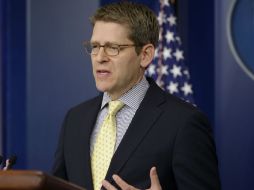 Jay Carney durante su rueda de prensa diaria, en la Casa Blanca. AP /