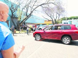 Detallan ataque. En uno de los patios de la Fiscalía Central se reconstruyó la escena de la agresión contra el secretario de Turismo. EL INFORMADOR /