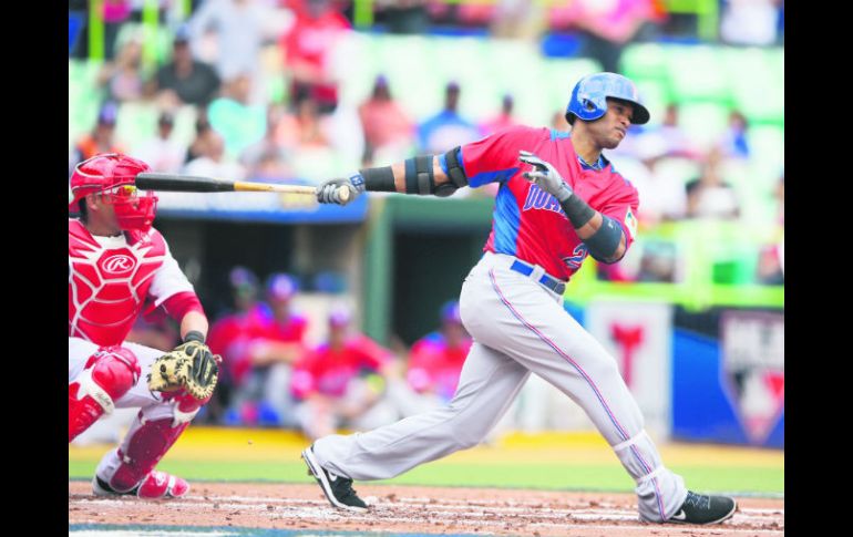 Robinson Canó, de la República Dominicana, fue nombrado el Jugador Más Valioso del Grupo C. AFP /