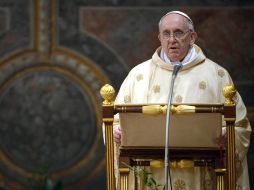 El Papa Francisco ofrece la homilía de su primera misa como Sumo Pontífice. EFE /