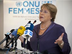 Para Michelle Bachelet la lucha contra la violencia de género no debe detenerse en simples acuerdos. EFE /