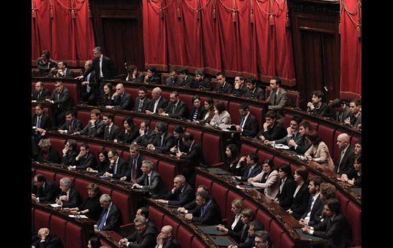 Diputados del Movimiento Cinco Estrellas (M5S) durante la sesión de la Cámara de los Diputados italianos. EFE /