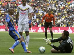 América en uno de sus peores partidos no supo liquidar las acciones lo que le costó un empate. NTX /