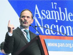 Crítico. El líder nacional del PAN, Gustavo Madero, lamentó que Calderón no asistiera a la Asamblea Nacional. NTX /