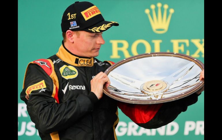 Raikkonen recorrió los los 307.574 km en 1h30:03.225. EFE /