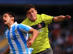 Moreno (d) fue titular y jugó los 90 minutos en la victoria de su equipo ante el Málaga. EFE /