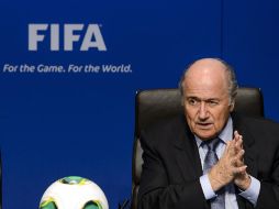 Joseph Blatter presidente de la FIFA, el organismo confirma la fecha del sorteo final de Brasil 2014. AFP /