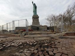 La infraestructura que respalda la operación de la Estatua de la Libertad fue dañada al paso de la tormenta 'Sandy'. ARCHIVO /
