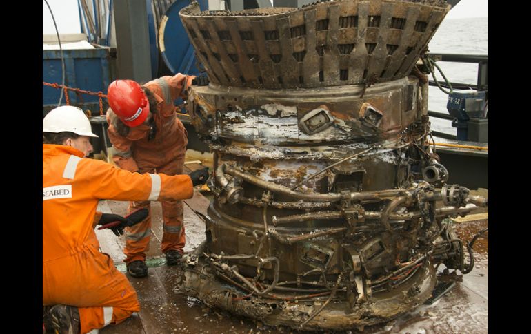 Los motores propulsaron al astronauta Neil Armstrong y su plantilla a la  Luna en 1969. AP /