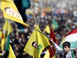 Kurdos celebran el Año Nuevo Persa Turquía y la petición de paz y desarme por el Partido de los Trabajadores del Kurdistán (PKK). EFE /