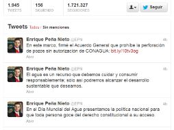 El Presidente Peña Nieto tiene como objetivo que toda persona goce del derecho al acceso del agua. TOMADA DE @EPN  /