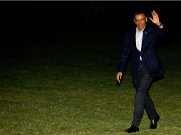 El presidente Barack Obama no ofreció declaraciones a su llegada a la Casa Blanca. AFP /