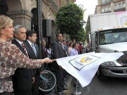 Mancera da el banderazo de salida a la ayuda para San Luis Potosí. NTX /