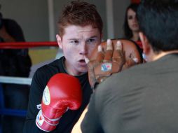 Saúl 'Canelo' Álvarez quiere llegar a tope a su enfrentamiento de abril. MEXSPORT /