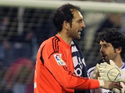 Diego López ha figurado y respondido en liga y Champions desde su arribo. EFE /