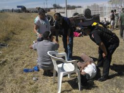 Las personas heridas fueron llevadas diferentes hospitales de Lagos de Moreno. ESPECIAL /