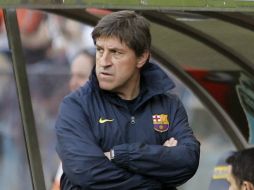 El segundo entrenador del Barcelona podría contar con Vilanova para el duelo ante PSG. EFE /