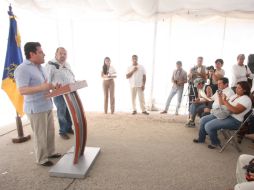 El gobernador de Jalisco estuvo presente en el inicio de obras para mitigar inundaciones en Puerto Vallarta. ESPECIAL /