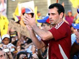Henrique Capriles insiste en que no es la oposición, sino la solución a los problemas del país. EFE /