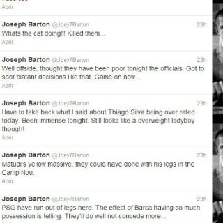 Barton llama ''transexual'' a Thiago Silva