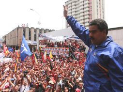 Nicolás Maduro lleva a cabo su segundo día de campaña en el estado de Táchira. EFE /