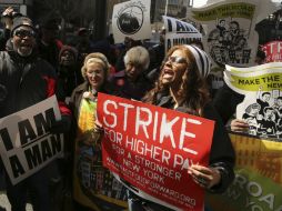 La manifestación cuenta con el apoyo y solidaridad de casi 12 mil personas. AP /
