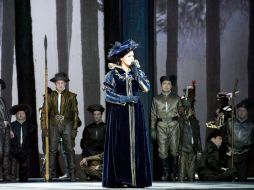 Representación en la ópera de Viena; Anna Netrebko en la obra de Donizetti Anna Bolena. ARCHIVO /
