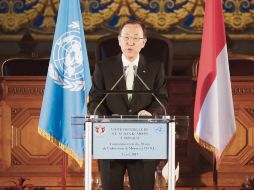 ABOGADO DE LA PAZ. Ban Ki-moon exhortó a las autoridades de la República Popular de Corea a que “alivien y reduzcan las tensiones”. AFP /