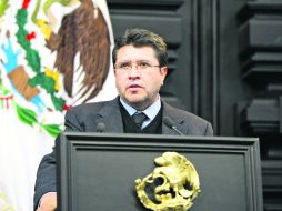 Tranquilo. El ex mandatario de Zacatecas afirmó sentirse tranquilo, tras conocer la noticia, al dejar el recinto de San Lázaro. NTX /