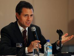 El Presidente Enrique Peña Nieto, al término de la reunión con empresarios chinos. NTX /