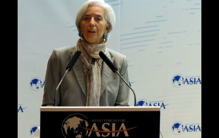 La directora gerente del Fondo Monetario Internacional (FMI), Christine Lagarde, en el Foro de Boao, China. EFE /