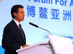 El Presidente de México destacó que recibió un trato muy deferente en esta visita a China. EFE /