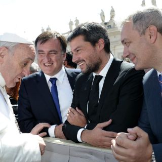 Directivos de San Lorenzo visitan al Papa Francisco