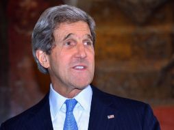 John Kerry secretario norteamericano se entrevistó con el primer ministro de la rebelión Sir Ghassan Hitto y varios de sus homólogos. AFP /