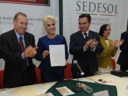 Durante su toma de protesta, Rojas Maldonado afirma que impulsará la transparencia y la autocrítica en la dependencia que encabeza. ESPECIAL /