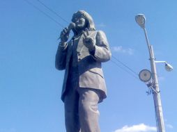 Estatua de Rigo Tovar, a la entrada de la ciudad de Matamoros, Tamaulipas.  /